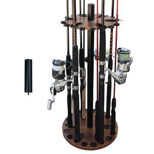 Rush Creek Creations 24 Rod Round Rack with Extension Post